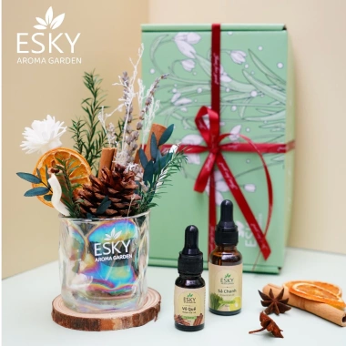 Set Quà Tặng Nam Nữ Ly Hoa Decor Thơm Phòng - ESKY Aroma Garden, Giảm giá 289k