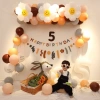 Set trang trí sinh nhật bóng Thỏ xám phong cách Hàn Quốc - Giá ưu đãi 84.000 VND 6