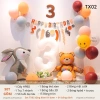Set trang trí sinh nhật bóng Thỏ xám phong cách Hàn Quốc - Giá ưu đãi 84.000 VND 10