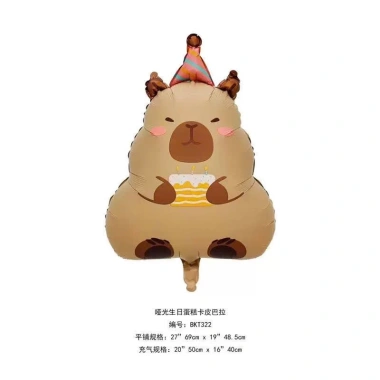Set trang trí sinh nhật Capybara cute - bóng hình capybara, dây chữ HPBD, giá chỉ 10.000 VNĐ THODECOR
