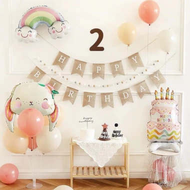 Set trang trí sinh nhật pastel phong cách Hàn Quốc - Giá ưu đãi 110,600 VND