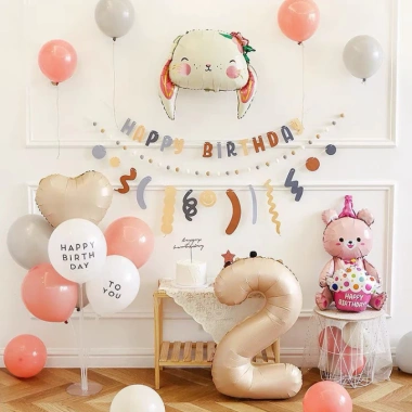 Set trang trí sinh nhật pastel phong cách Hàn Quốc - Giá ưu đãi 110,600 VND