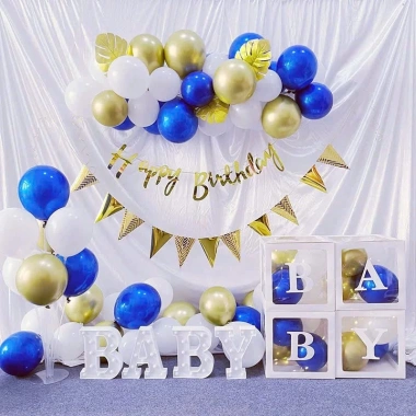Set trang trí sinh nhật thôi nôi, sinh nhật 1 tuổi phong cách Hàn Quốc nhẹ nhàng - Giá 225.000đ