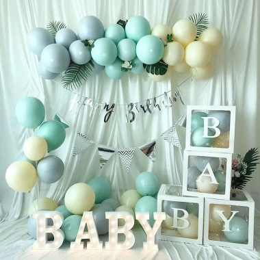 Set trang trí sinh nhật thôi nôi, sinh nhật 1 tuổi phong cách Hàn Quốc nhẹ nhàng - Giá 225.000đ