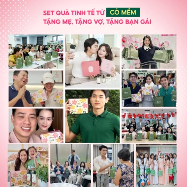Set Túi Quà Tặng Sữa Tắm và Kem Tay Cỏ Mềm - Dưỡng ẩm sâu, không gây khô, giá ưu đãi 370k