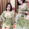 Set Váy Ngủ & Áo Choàng Lụa Bèo Xoè Ngực Chéo Lyly Tiểu Thư - Giá 585.000 VND 10