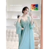 Set Váy Ngủ + Áo Choàng Thun Ren Mềm Dáng Dài Tiểu Thư - Hube Sleepwear 585k 8