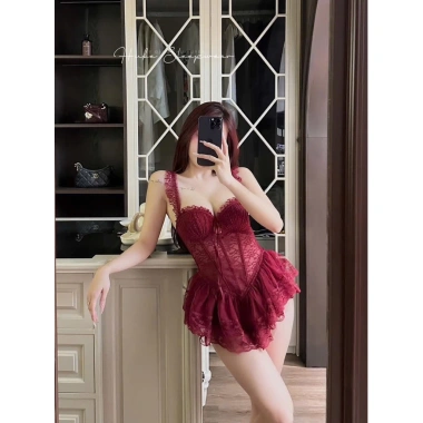 Set Váy Ngủ + Áo Choàng Voan Lụa Ren Eo Dây Cánh Tiên - Mút Ngực QC Hube 345k 7 Set Váy Ngủ + Áo Choàng Voan Lụa Ren Eo Dây Cánh Tiên - Mút Ngực QC Hube 345k 7