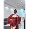 Set Váy Ngủ + Áo Choàng Voan Lụa Ren Eo Dây Cánh Tiên - Mút Ngực QC Hube 345k 8