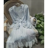 Set Váy Ngủ và Áo Choàng Lụa Hube Sleepwear Pop - Ngực Bèo, Eo Siết, Ren Đuôi Cá 9