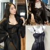 Set Váy Ngủ và Áo Choàng Lụa Ren Eo Cup, Cổ Ngực - Cao Cấp, Giá 315k Xíu Sleepwear