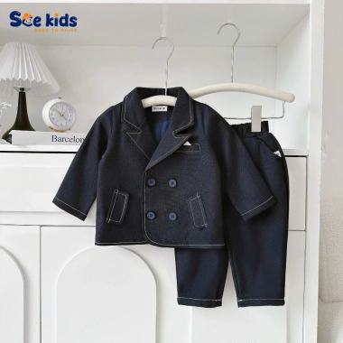 Set Vest Dạ Công Tử Bé Trai Kèm Nơ - Áo Vest Sành Điệu Cho Tết, Giá 385.000₫