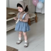 Set yếm bò mix áo ngắn tay thông hơi siêu dễ thương cho bé gái - 218.900 VND 4