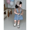 Set yếm bò mix áo ngắn tay thông hơi siêu dễ thương cho bé gái - 218.900 VND 6