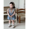 Set yếm bò mix áo ngắn tay thông hơi siêu dễ thương cho bé gái - 218.900 VND 7