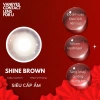 Shine Brown VANEYES Kính áp tròng cận 0-7.00 độ màu nâu tự nhiên giảm giá 75.000₫