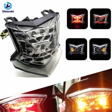 Shiwaki LED Đuôi Đèn Xoay Tích Hợp Siginal Lắp Đặt nhanh cho Kawasaki Ninja Z900 2.017-2.023