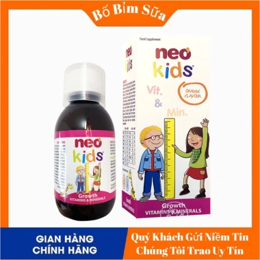 Siro Multivitamin Neo Kids Growth - Bổ Vitamin Khoáng Chất, Tiêu Hóa, Hỗ Trợ Trẻ Biếng Ăn, 255k