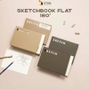 Sketchbook STHM CT cấn răng cưa mở flat 180 độ, 160 trang kem 130gsm, vẽ chì artline doodle, 96.000đ