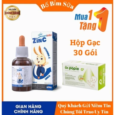 Smartbibi ZinC Bổ Sung Kẽm Hữu Cơ Vitamin C 30ml Tăng Đề Kháng Chính Hãng 275k