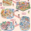 Sổ Sticker 3D Cảnh Quan Cắt Sẵn Cho Bé - Bộ Nhãn Dán Phong Cảnh Hanacorn Giá Sale 59K 4