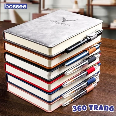 Sổ Tay Bìa Da A5 360 Trang Sổ Tay Văn Phòng Sang Trọng 8 Màu Ấn Tượng, Sổ Ghi Chép Cá Nhân Công Việc - Văn Phòng Phẩm 7