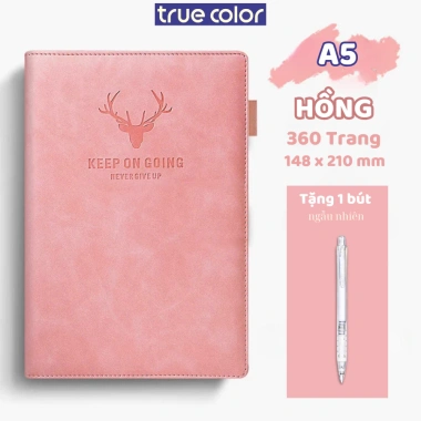 Sổ Tay Bìa Da A5 360 Trang Sổ Tay Văn Phòng Sang Trọng 8 Màu Ấn Tượng, Sổ Ghi Chép Cá Nhân Công Việc - Văn Phòng Phẩm 12