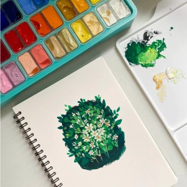 Sổ vẽ sketchbook 130gsm Artline - vẽ chì, màu thạch, màu nước, giá 27.000 VND 5