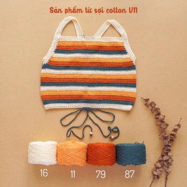 Sợi Cotton Việt Nam Cuộn 100g Mã Màu 01‑50 Giá 34.290 VND Giảm 27.000 VND