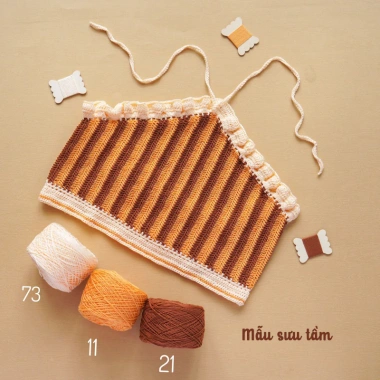 Sợi Cotton Việt Nam Cuộn 100g - Mã màu 51-102, Giá ưu đãi 27.000 VND, mềm mịn 8