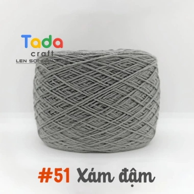 Sợi Cotton Việt Nam Cuộn 100g - Mã màu 51-102, Giá ưu đãi 27.000 VND, mềm mịn 10