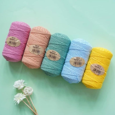 Sợi Simply Cotton Craft Yarn 150gr - Móc Túi & Mũ, Giá Giảm 43.200 VND, Tada Craft