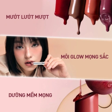 Son Bóng Dưỡng Môi 3CE Glazy Lip Glow - Dưỡng ẩm, Tô màu tự nhiên, Giá ưu đãi 398.000 VND 6