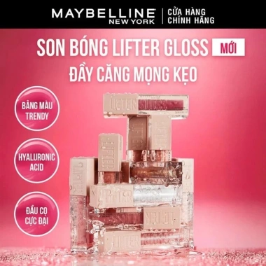 Son Bóng Môi Căng Mọng Maybelline New York Lifter Gloss 5.4ml Dưỡng ẩm Bền màu 218.000 VND
