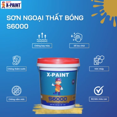 Sơn Bóng Ngoại Thất X-Paint S6.000 - Phủ Sáng Bóng, Bám Bẩn Kém, Giá 349.775đ 3