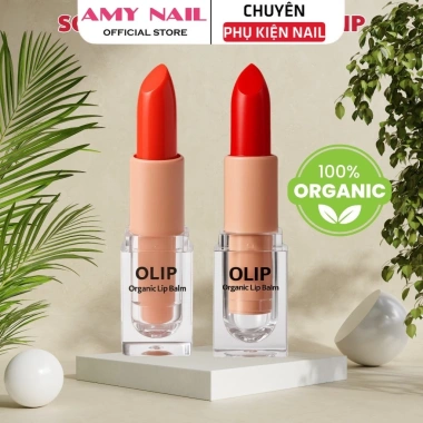 Son dưỡng môi Colagen OLIP 100% không chì Đỏ đậm và đỏ cam, an toàn cho môi sau phun xăm, giảm 22% chỉ 85.000₫