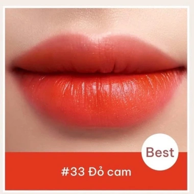 Son dưỡng môi Colagen OLIP 100% không chì Đỏ đậm và đỏ cam, an toàn cho môi sau phun xăm, giảm 22% chỉ 85.000₫