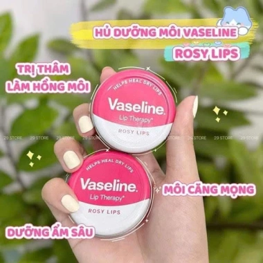 Son Dưỡng Môi Vaseline Rosy Lips 20g - Dưỡng ẩm sâu, màu hồng tự nhiên, chỉ 95.000₫