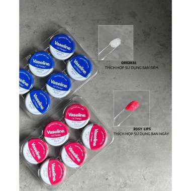 Son Dưỡng Môi Vaseline Rosy Lips 20g - Dưỡng ẩm sâu, màu hồng tự nhiên, chỉ 95.000₫