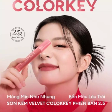 Son Kem Lì Colorkey Airy Velvet - Mịn Mượt, Lâu Trôi, Giá 183.000 Đ - Giảm Giá 6