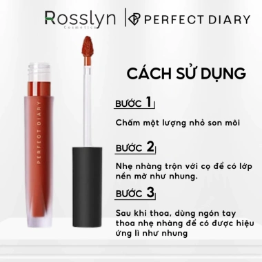 Son Kem Perfect Diary Dreammatte 2.5g Rosslyn Cosmetic - Màu Lì Siêu Mịn, Dưỡng Ẩm Cao Cấp, Giá 153.000 VND 5