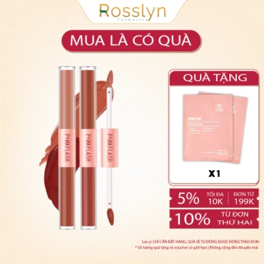 Son kem tint lì hai đầu Pinkflash 2 trong 1, sắc tố cao, lâu trôi 30g Rosslyn - Giá chỉ 74.000 VND