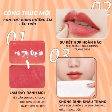 Son Tint Bóng UKISS Bền Màu Lâu Trôi Ginger Cat Trek 3.3g - Giá 167.000 VND giảm 21% 4 Son Tint Bóng UKISS Bền Màu Lâu Trôi Ginger Cat Trek 3.3g - Giá 167.000 VND giảm 21% 4