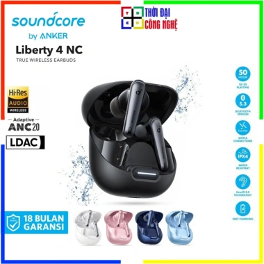 Soundcore Liberty 4 NC Anker A3.947 - Tai nghe True Wireless Bluetooth, Bảo hành 18 tháng, 1 đổi 1 15 ngày, Giá ưu đãi 1.393.415 VND