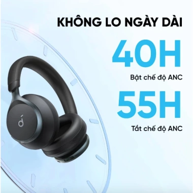 Soundcore Space One A3.035 Tai Nghe Bluetooth Hi‑Res 98% Giảm Ồn 55h Play Bảo Hành 18 Tháng 8