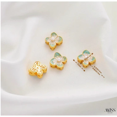 Spacer Hạt 18K Bướm Chuồn Chuồn Bốn Lá Cỏ Ba Lá - Vòng Tay Tự Làm Phụ Kiện Giá Ưu Đãi 44.736 VND 6