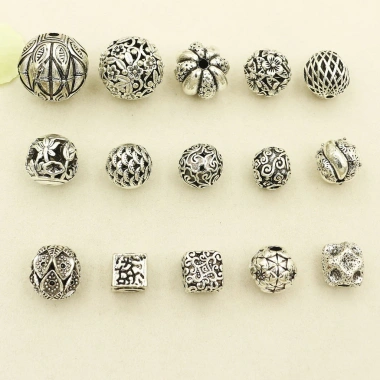 Spacer Hạt Tây Tạng Bạc Vòng Tay và Vòng Cổ Tự Làm, Giá ưu đãi 30.810₫