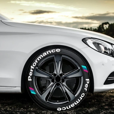 Sticker chữ M-Performance 3D chống thấm nước - Dán trang trí lốp xe đua bền màu