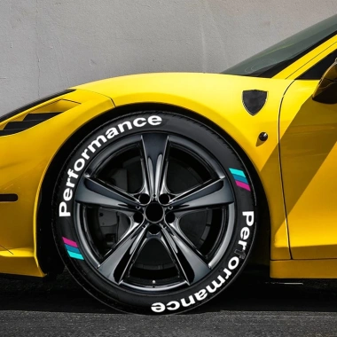 Sticker chữ M-Performance 3D chống thấm nước - Dán trang trí lốp xe đua bền màu