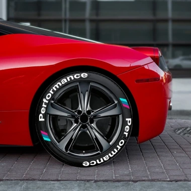 Sticker chữ M-Performance 3D chống thấm nước - Dán trang trí lốp xe đua bền màu